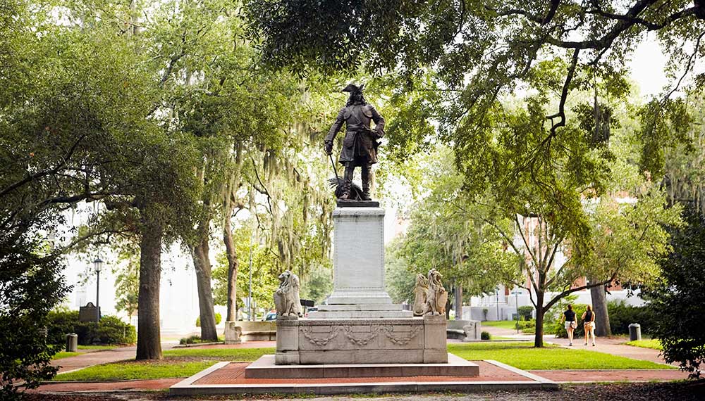 James Oglethorpe Statue in Savannah, GA